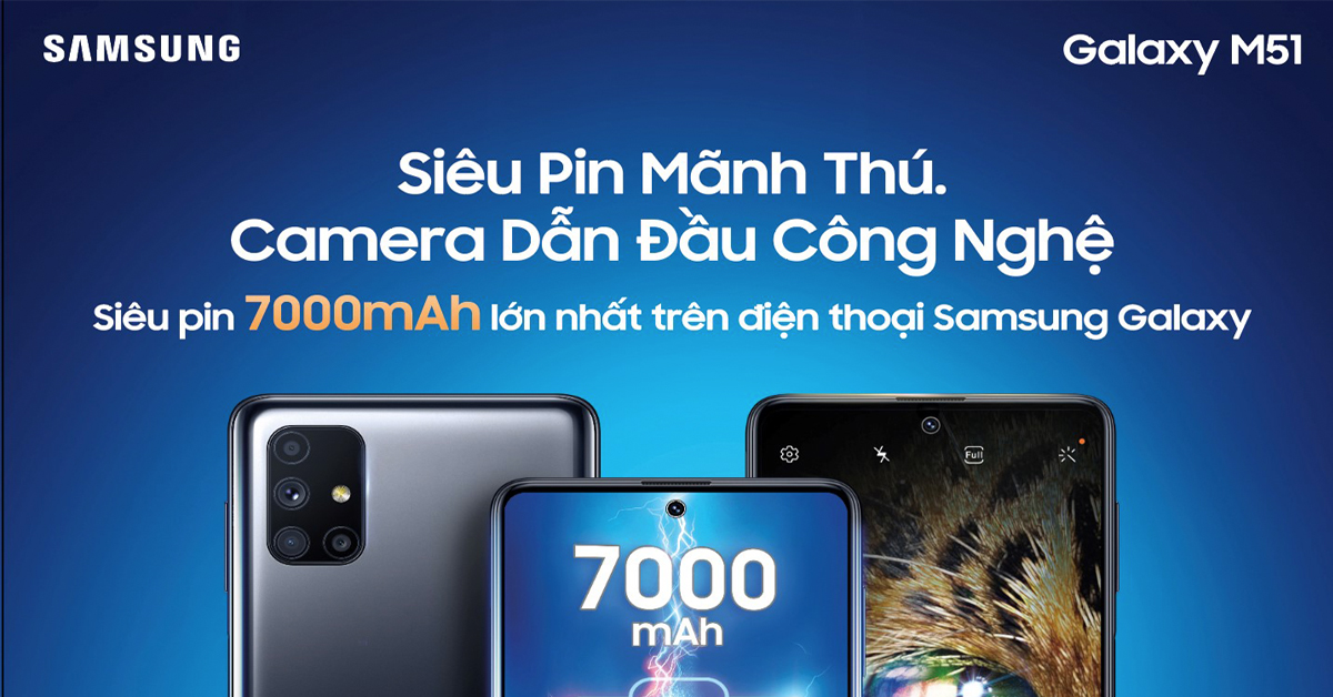 Samsung chính thức ra mắt Galaxy M51: Dung lượng pin lên đến 7000mAh